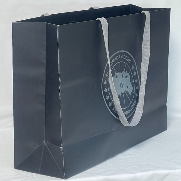 Canada Goose Large Paper Shopping Gift Bag - Black & Gray - New - Picture 2 of 4